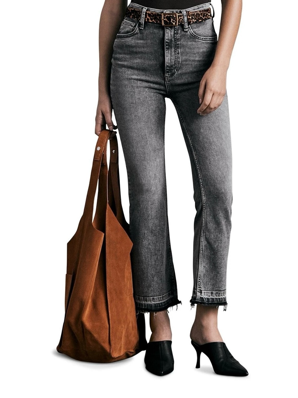 Rag & Bone Casey High-Rise Harley Wash Cropped Flare Jeans - Women's